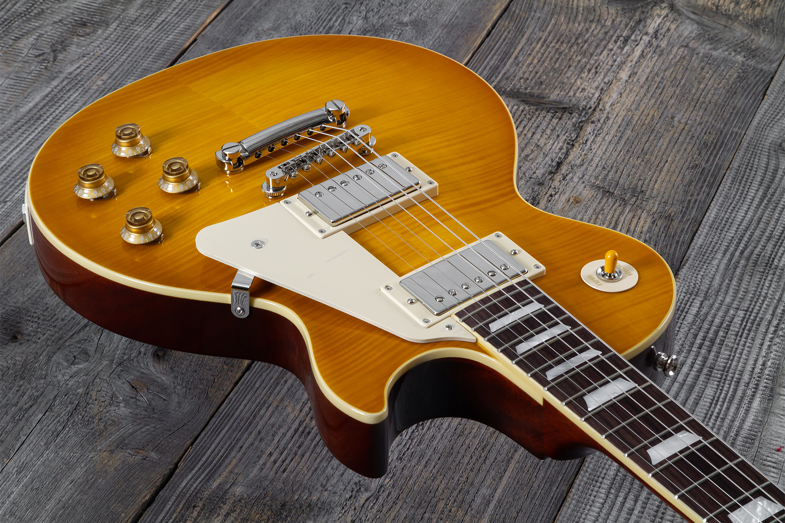 Epiphone Les Paul Standard 1959 Reissue Igc 2h Gibson Ht Rw - Lemon Burst - Guitare Électrique Single Cut - Variation 6