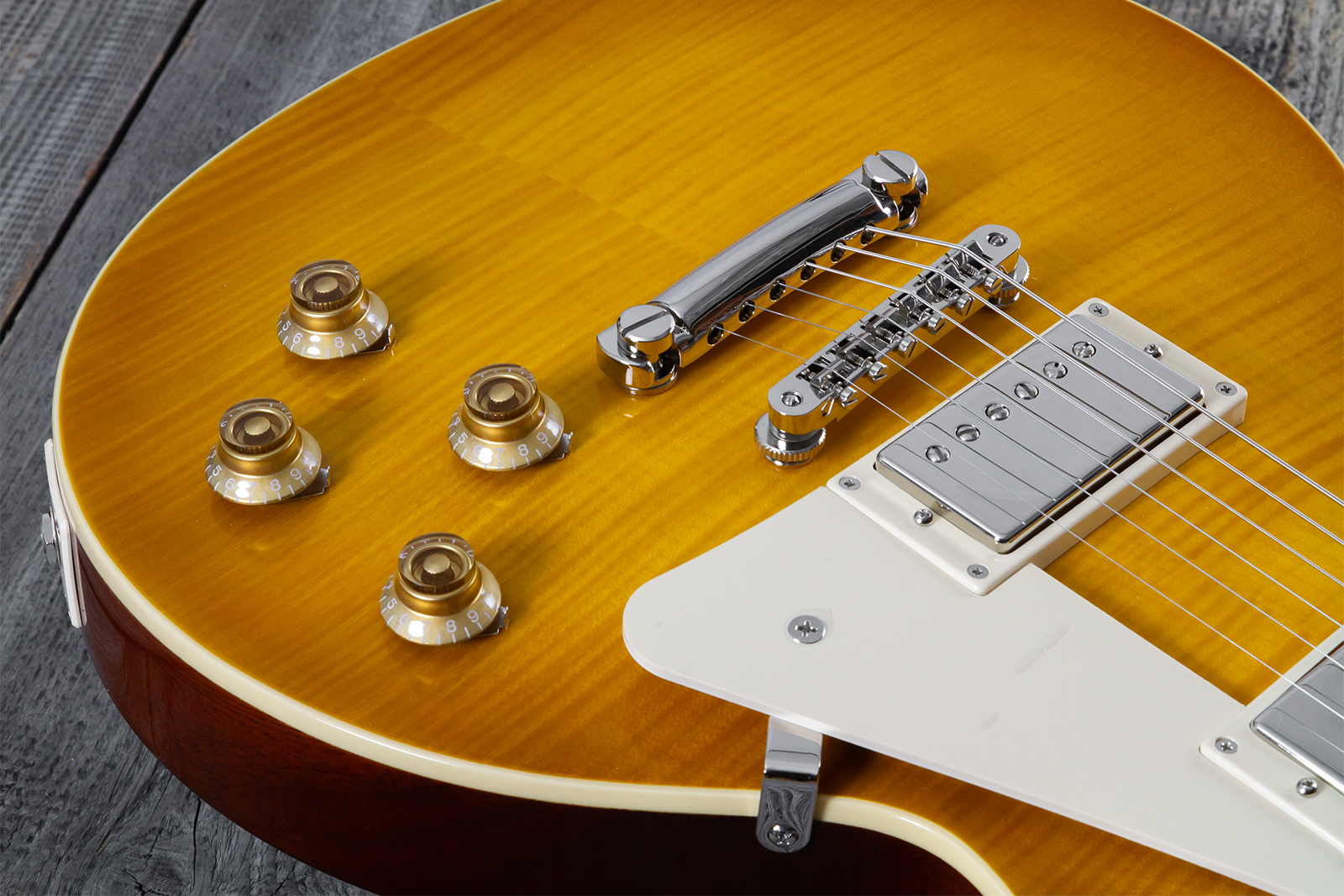 Epiphone Les Paul Standard 1959 Reissue Igc 2h Gibson Ht Rw - Lemon Burst - Guitare Électrique Single Cut - Variation 7