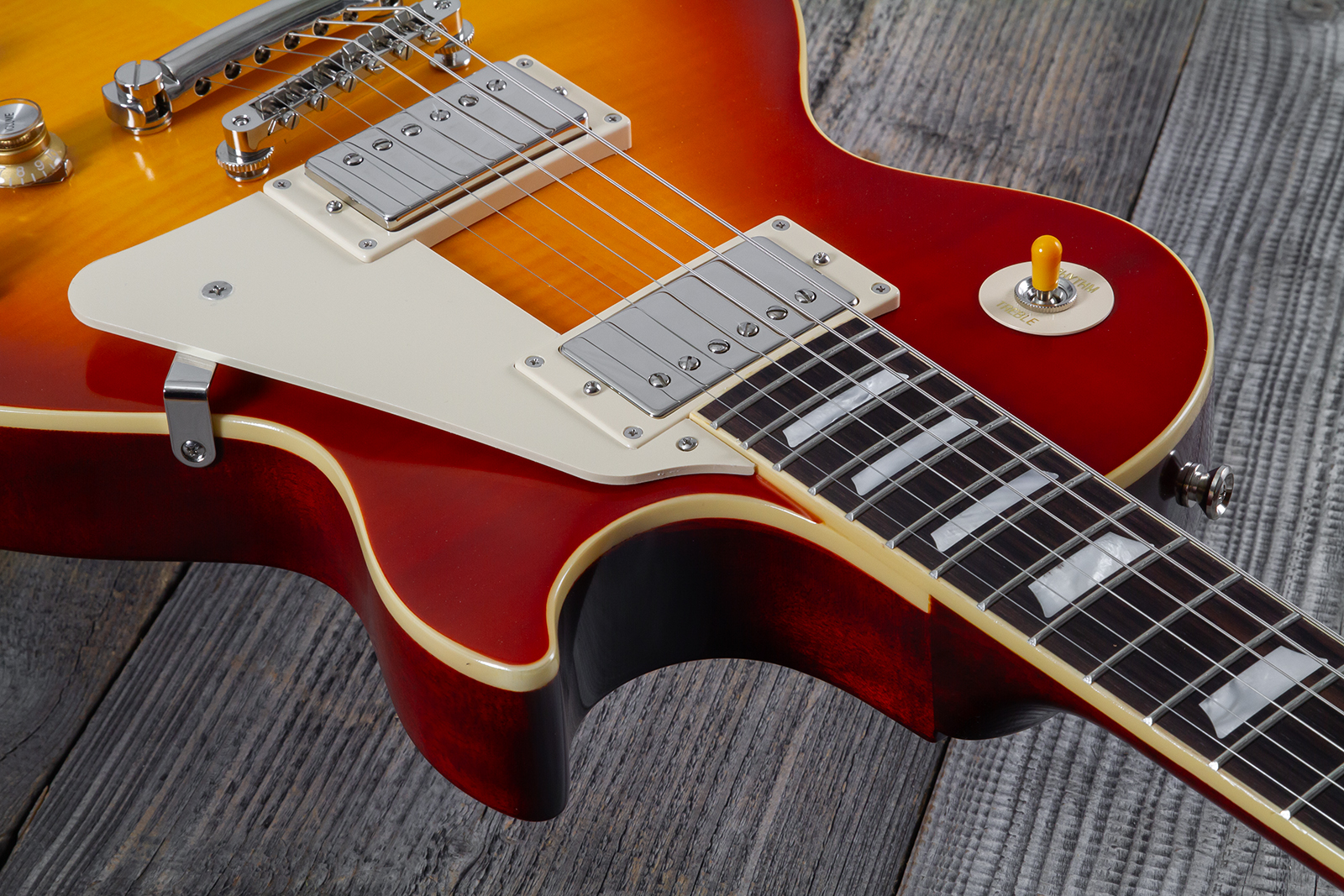 Epiphone Les Paul Standard 1960 Reissue Igc 2h Gibson Ht Rw - Tangerine Burst - Guitare Électrique Single Cut - Variation 10
