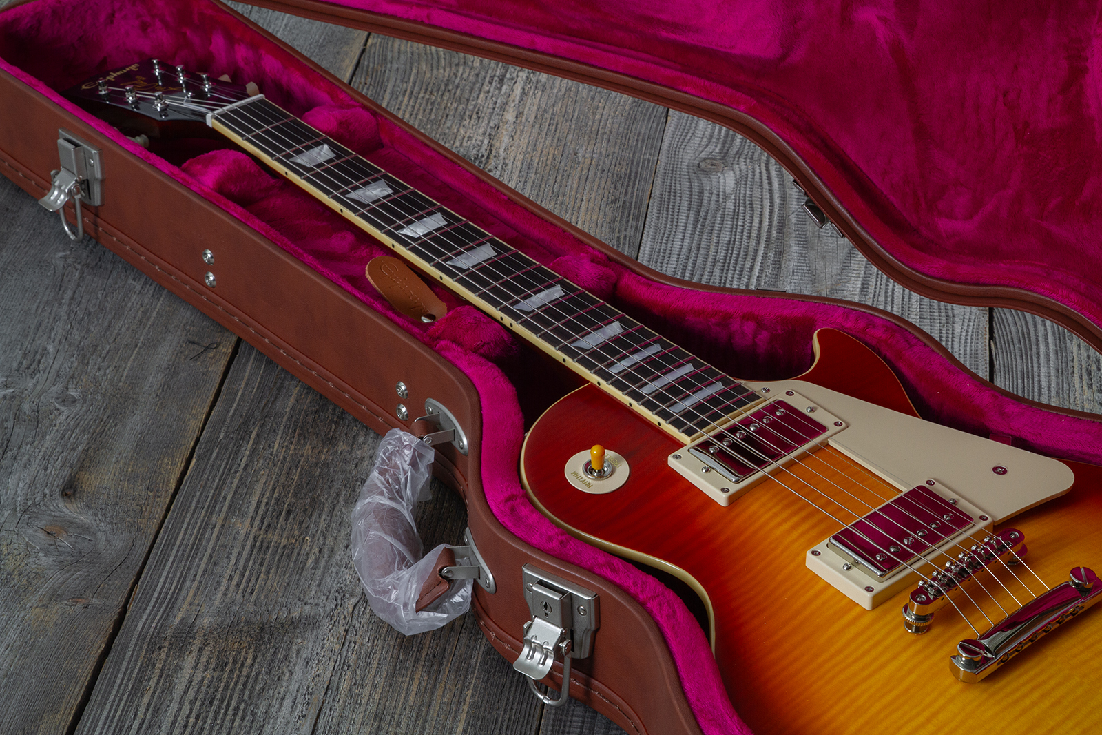 Epiphone Les Paul Standard 1960 Reissue Igc 2h Gibson Ht Rw - Tangerine Burst - Guitare Électrique Single Cut - Variation 15