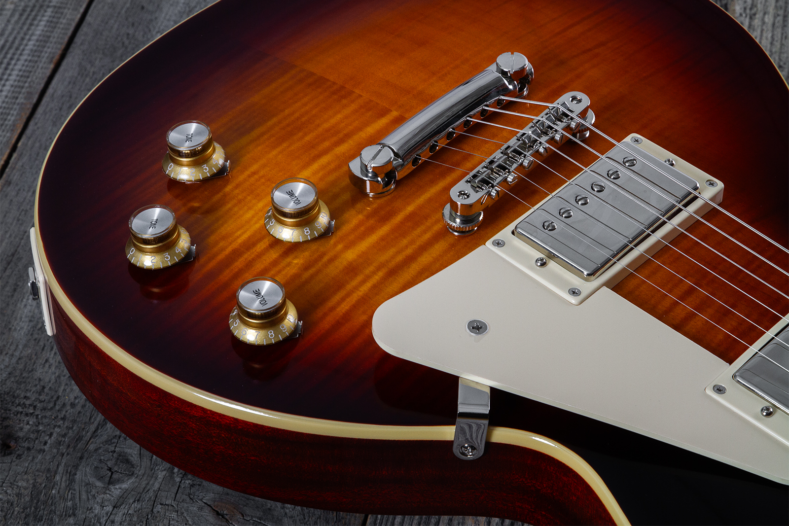 Epiphone Les Paul Standard 1960 Reissue Igc 2h Gibson Ht Rw - Washed Burgundy - Guitare Électrique Single Cut - Variation 3