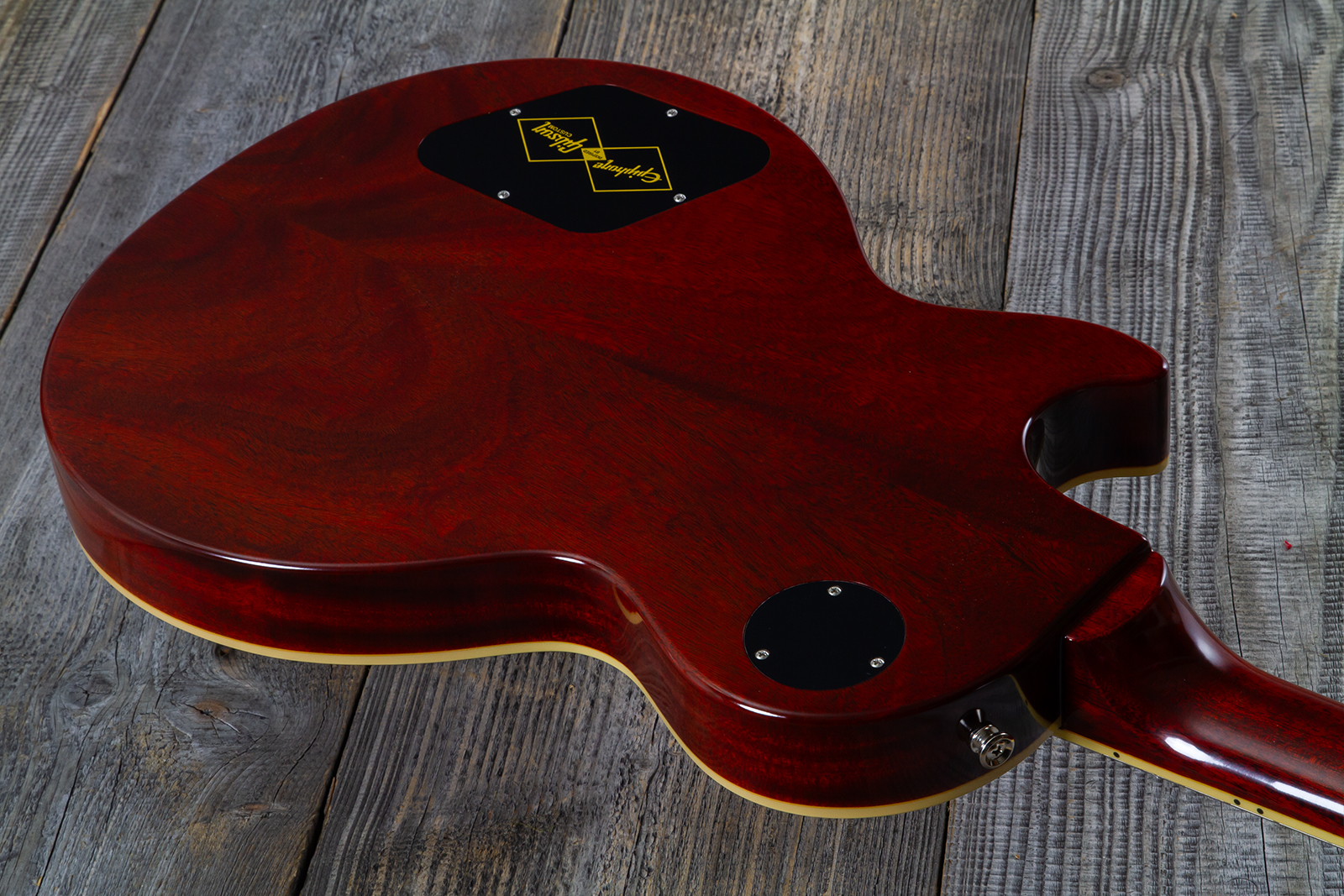 Epiphone Les Paul Standard 1960 Reissue Igc 2h Gibson Ht Rw - Washed Burgundy - Guitare Électrique Single Cut - Variation 7