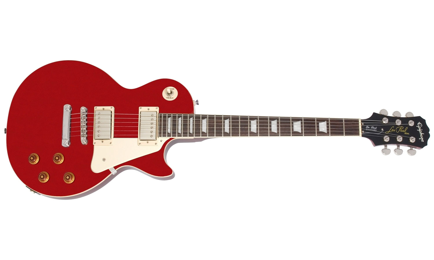 Epiphone Les Paul Standard Ch - Cardinal Red - Guitare Électrique Single Cut - Variation 1