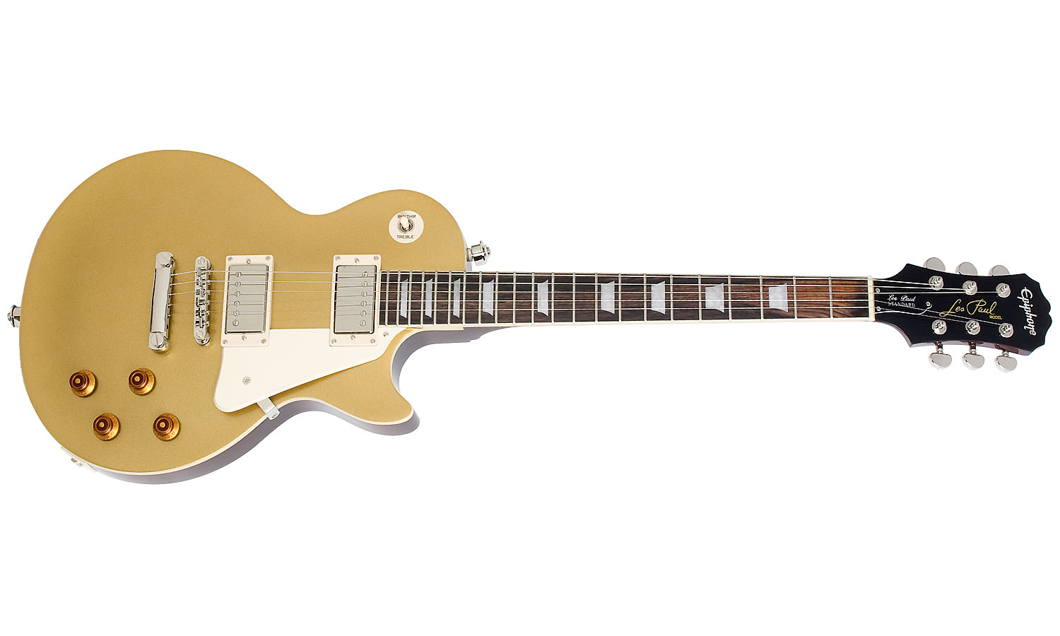 Epiphone Les Paul Standard Hh Ht Pf - Metallic Gold - Guitare Électrique Single Cut - Variation 1