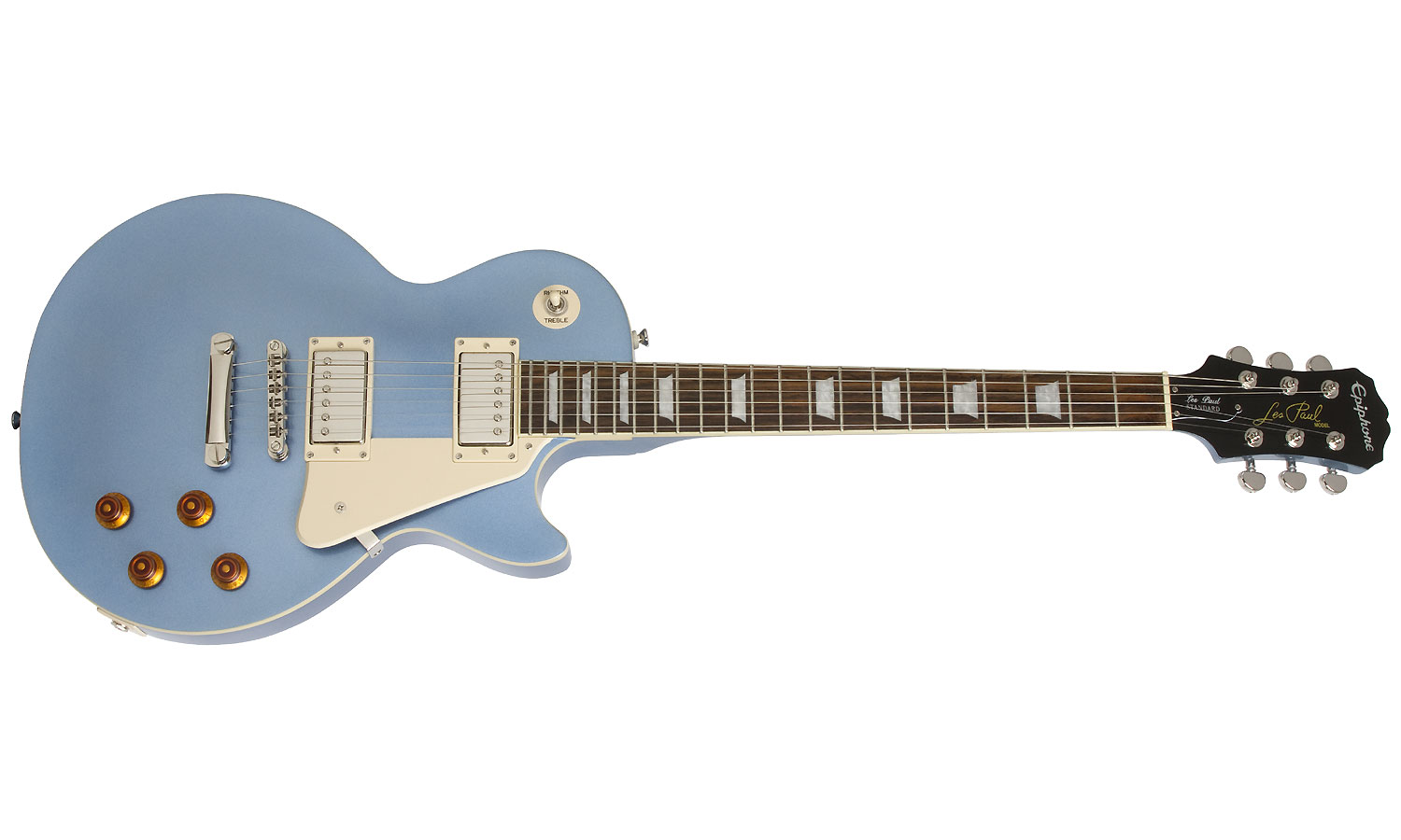 Epiphone Les Paul Standard Hh Ht Pf - Pelham Blue - Guitare Électrique Single Cut - Variation 1