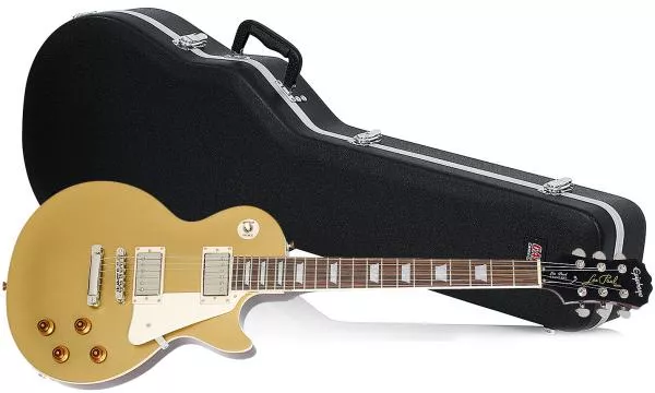 Pack guitare électrique Epiphone Les Paul Standard + Gator GC-LPS Les Paul Case - Metallic gold
