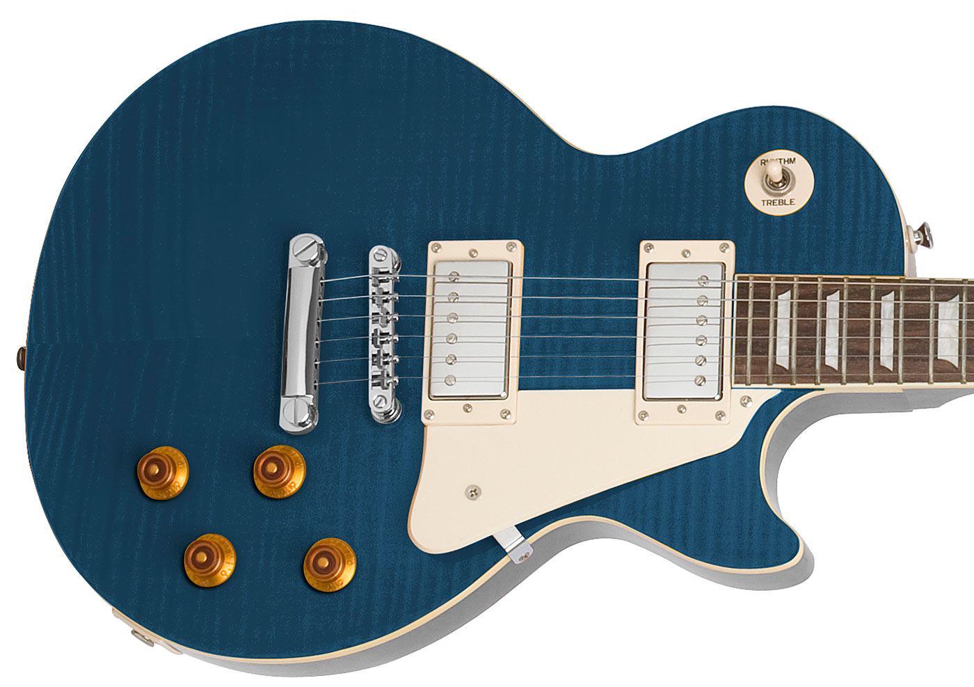 Epiphone Les Paul Standard Plus Top Pro Ch - Trans Blue - Guitare Électrique Single Cut - Variation 2