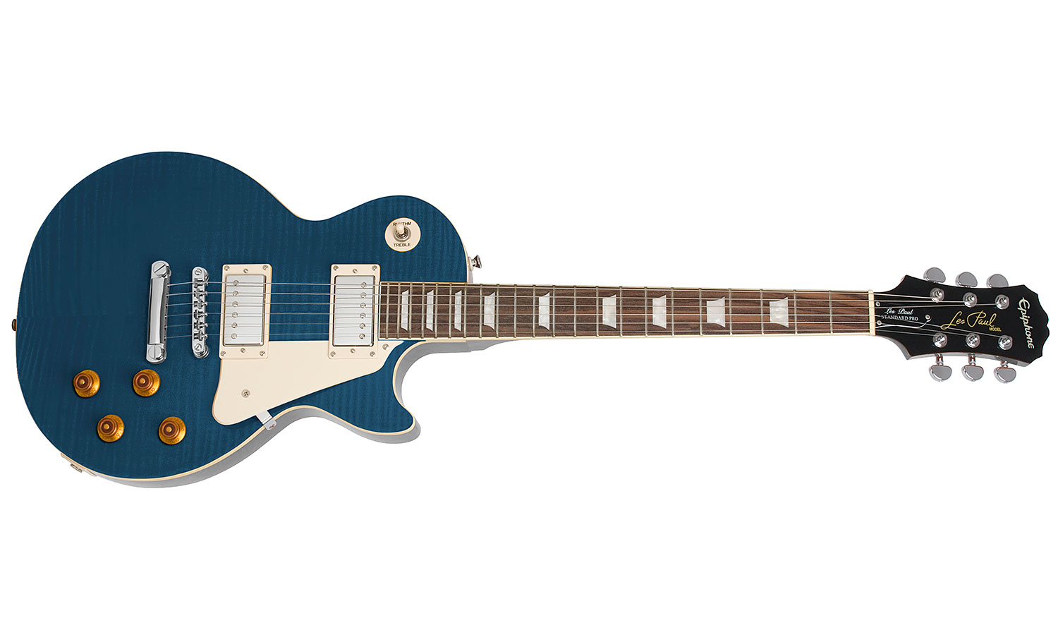 Epiphone Les Paul Standard Plus Top Pro Ch - Trans Blue - Guitare Électrique Single Cut - Variation 1
