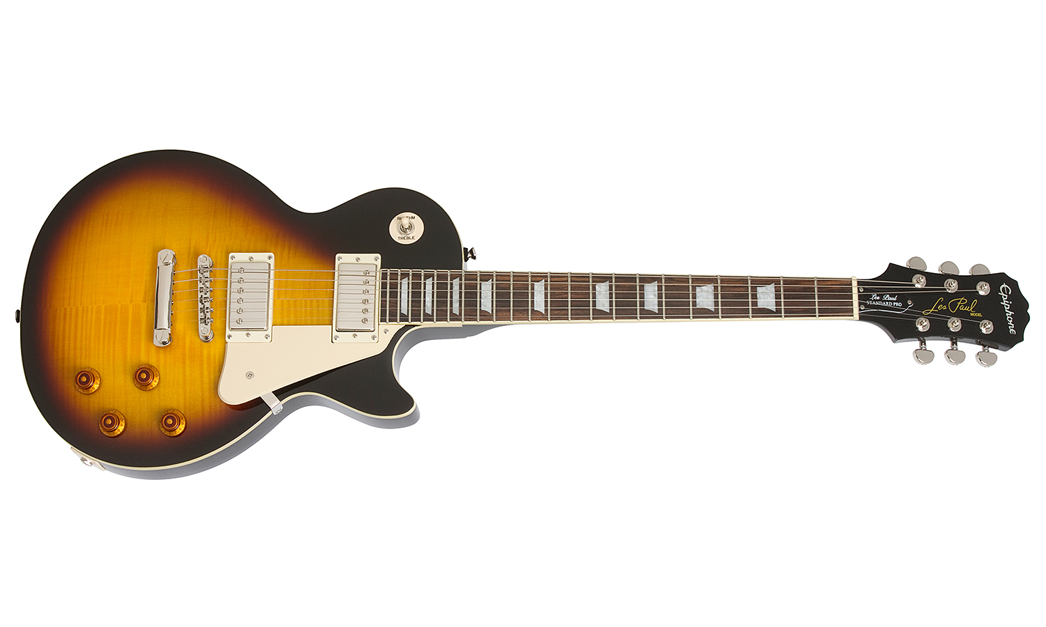 Epiphone Les Paul Standard Plus Top Pro Ch - Vintage Sunburst - Guitare Électrique Single Cut - Variation 1