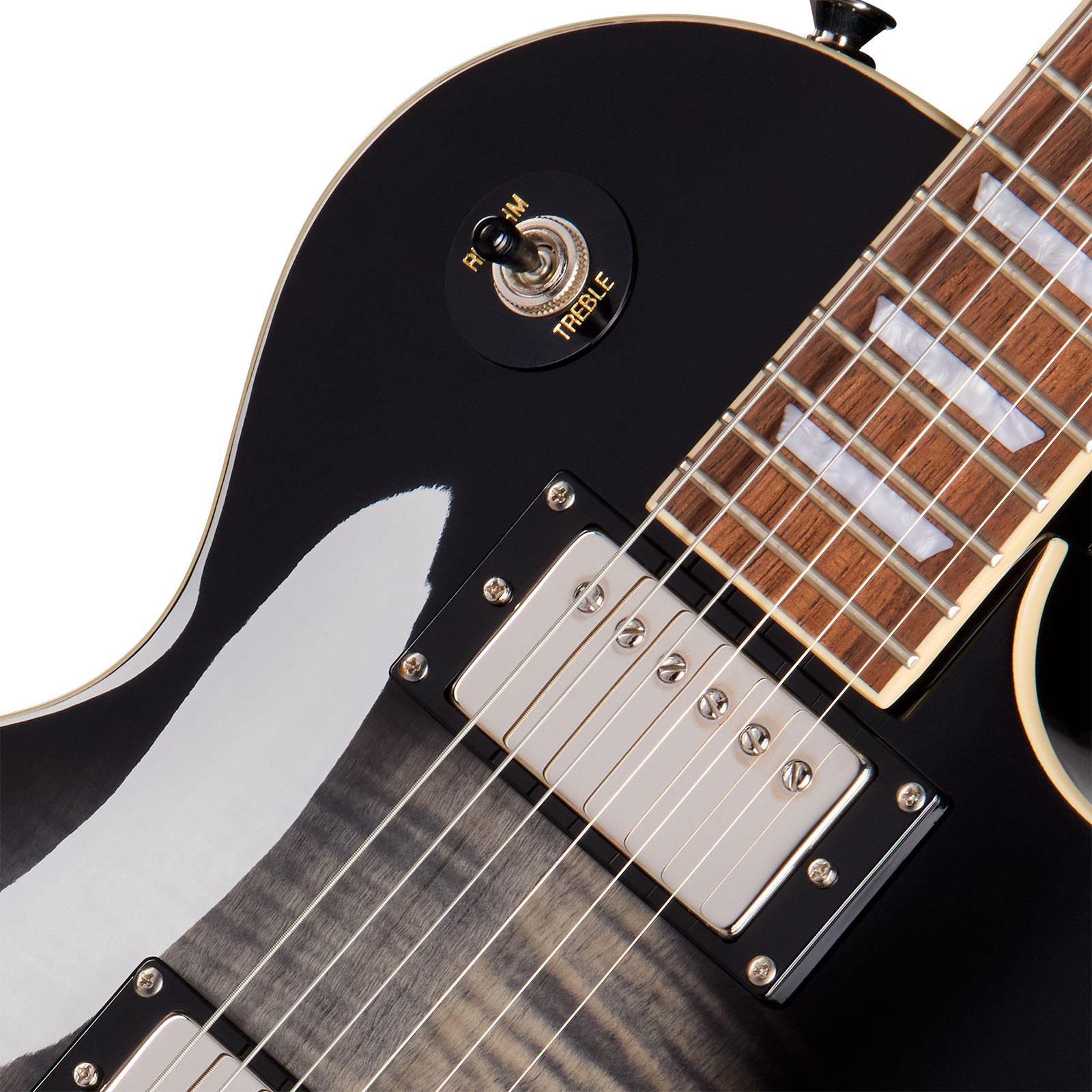 Epiphone Les Paul Tribute Plus Lh Gaucher Ibg 2h Ht Rw - Ebony Burst - Guitare Électrique Single Cut - Variation 2