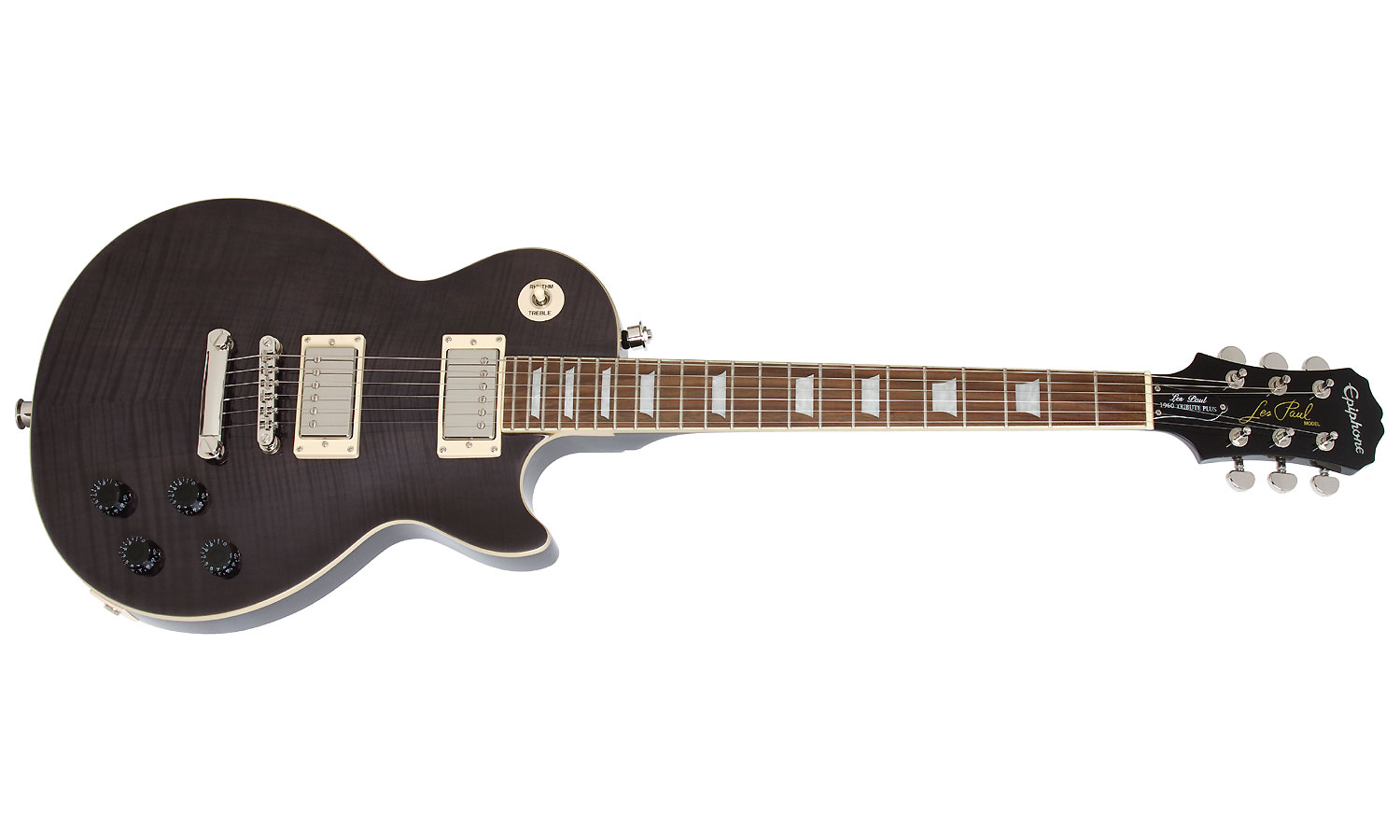 Epiphone Les Paul Tribute Plus Outfit Ch - Midnight Ebony - Guitare Électrique Single Cut - Variation 1