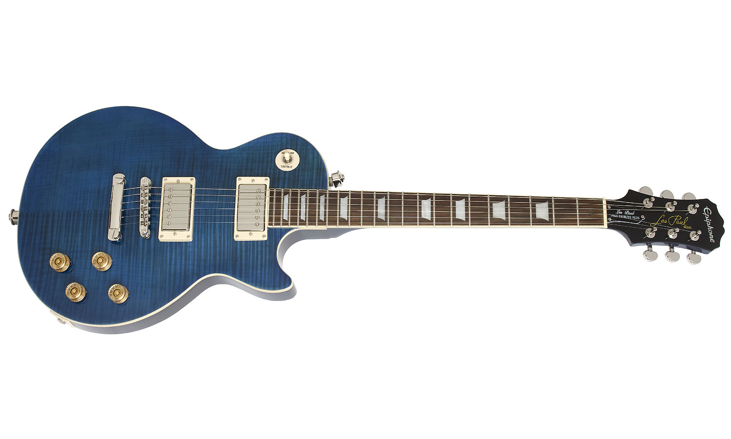 Epiphone Les Paul Tribute Plus Outfit Ch - Midnight Sapphire - Guitare Électrique Single Cut - Variation 1