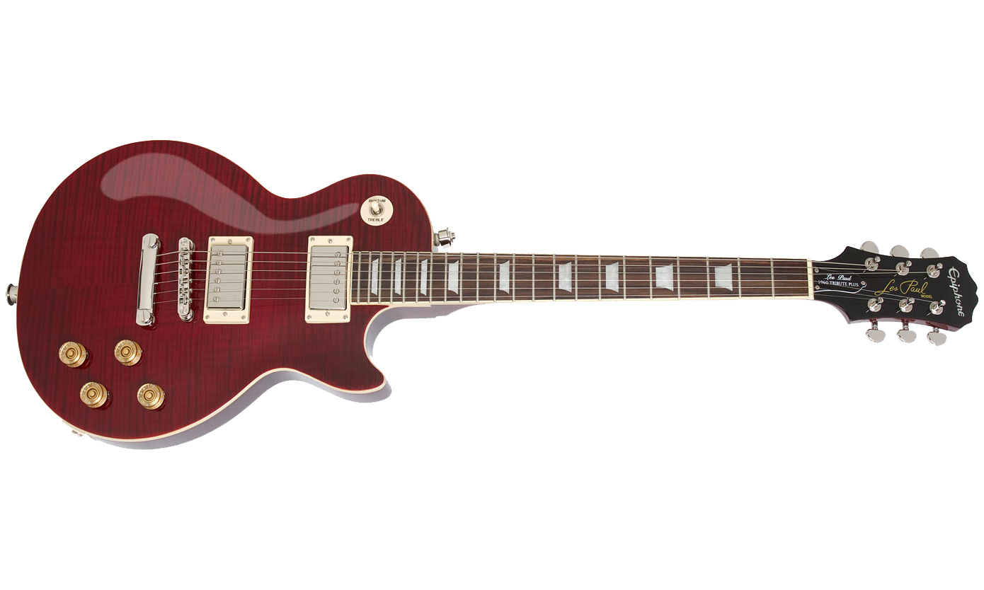 Epiphone Les Paul Tribute Plus Outfit Ch - Black Cherry - Guitare Électrique Single Cut - Variation 1