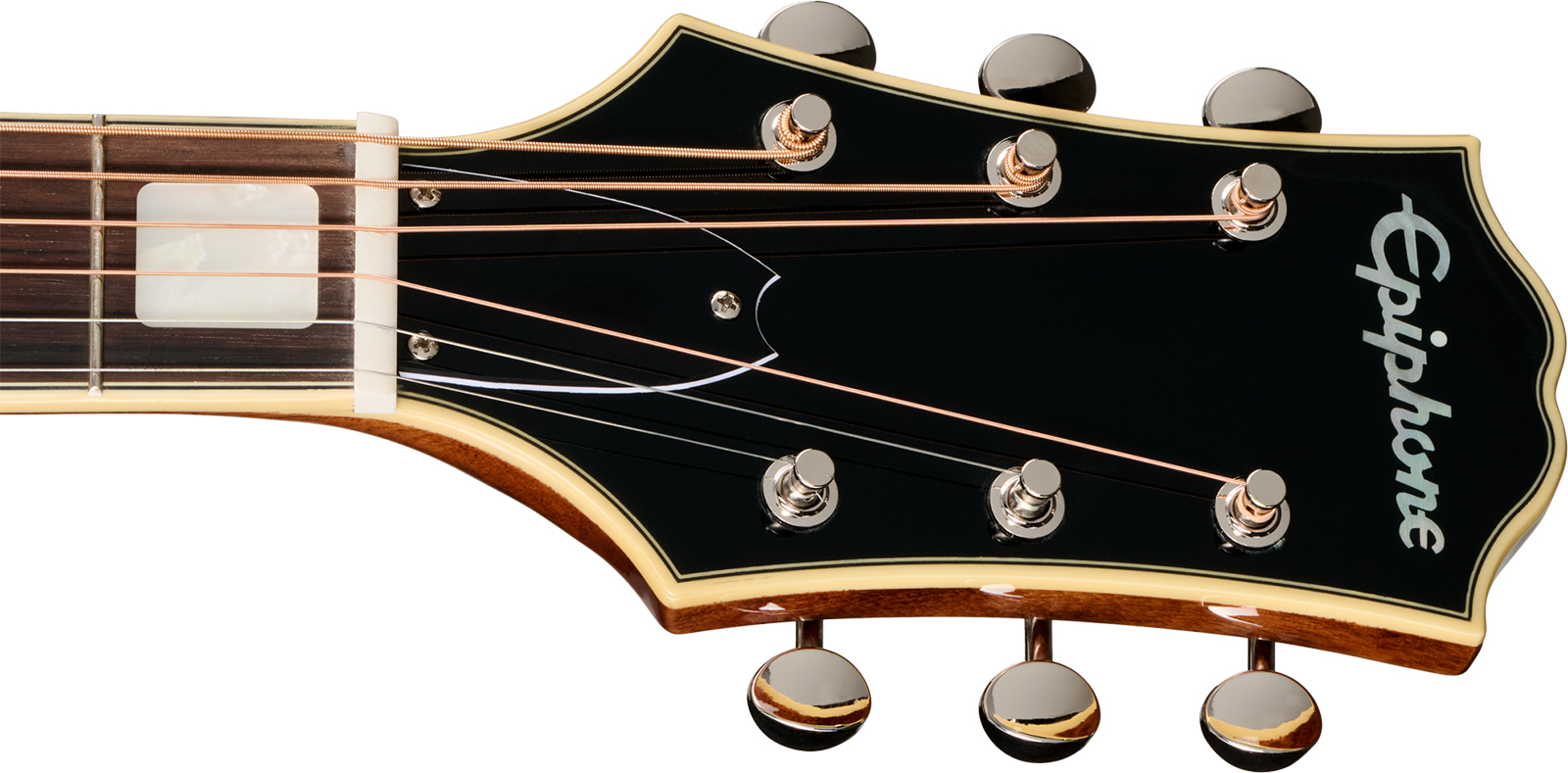 Epiphone Marcus King El Dorado Dreadnought Shsc Epicea Palissandre Rw - Antique Natural - Guitare Électrique 1/2 Caisse - Variation 5