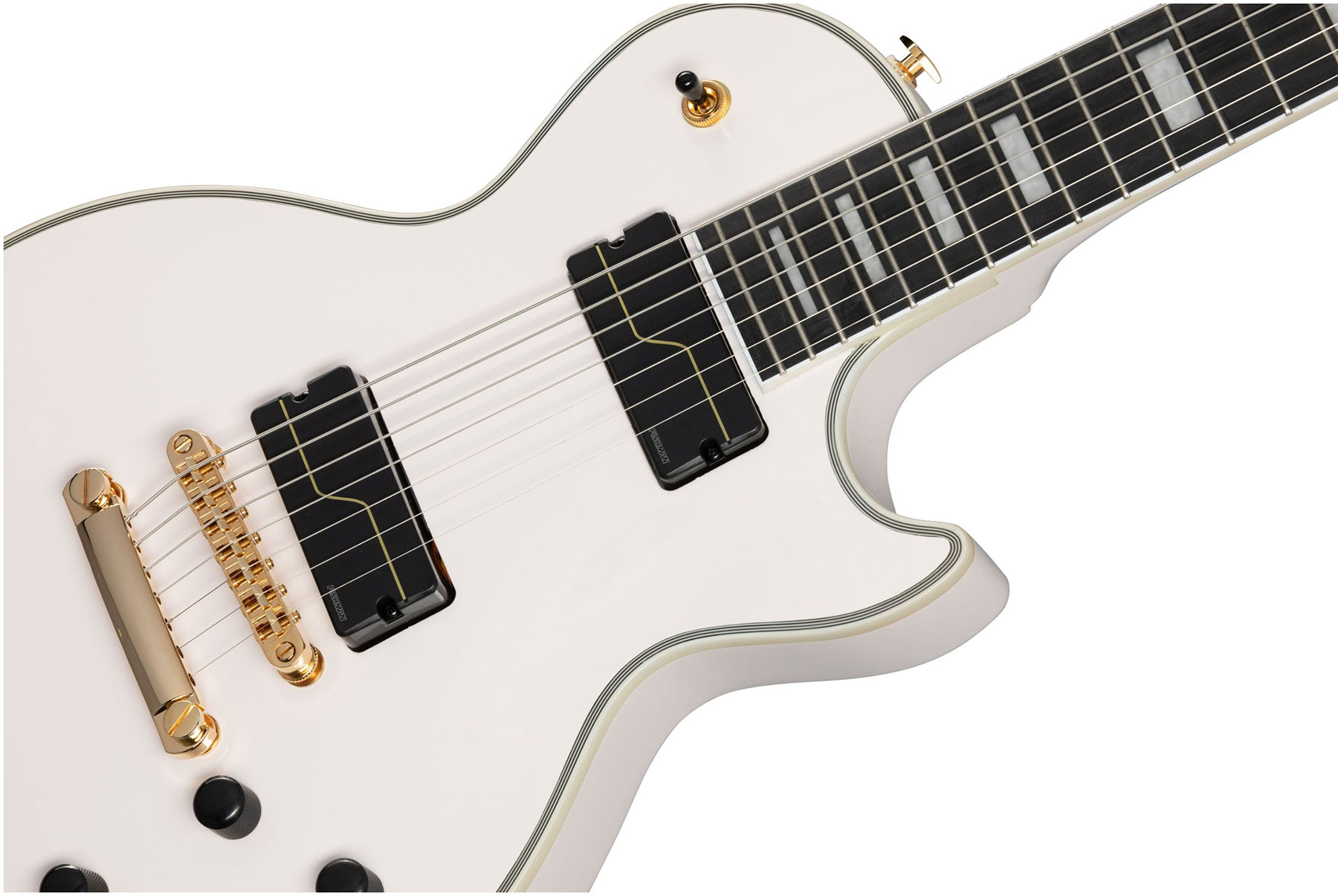 Epiphone Matt Heafy Les Paul Custom Origins 7c Lh Signature Gaucher 2h Fishman Fluence Ht Eb - Bone White - Guitare Électrique Gaucher - Variation 3