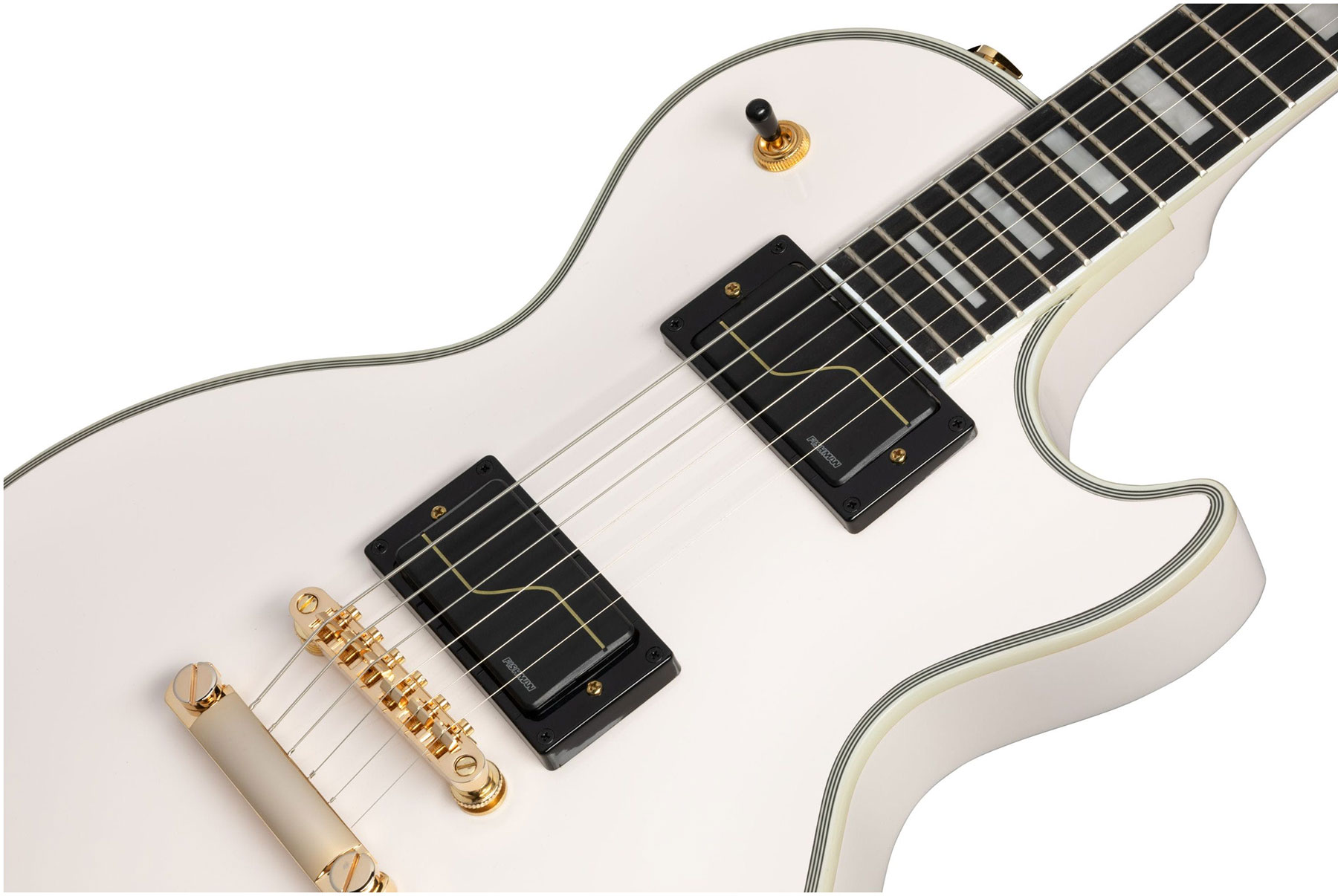 Epiphone Matt Heafy Les Paul Custom Origins Gaucher Signature 2h Fishman Fluence Custom Ht Eb - Bone White - Guitare Électrique Gaucher - Variation 3