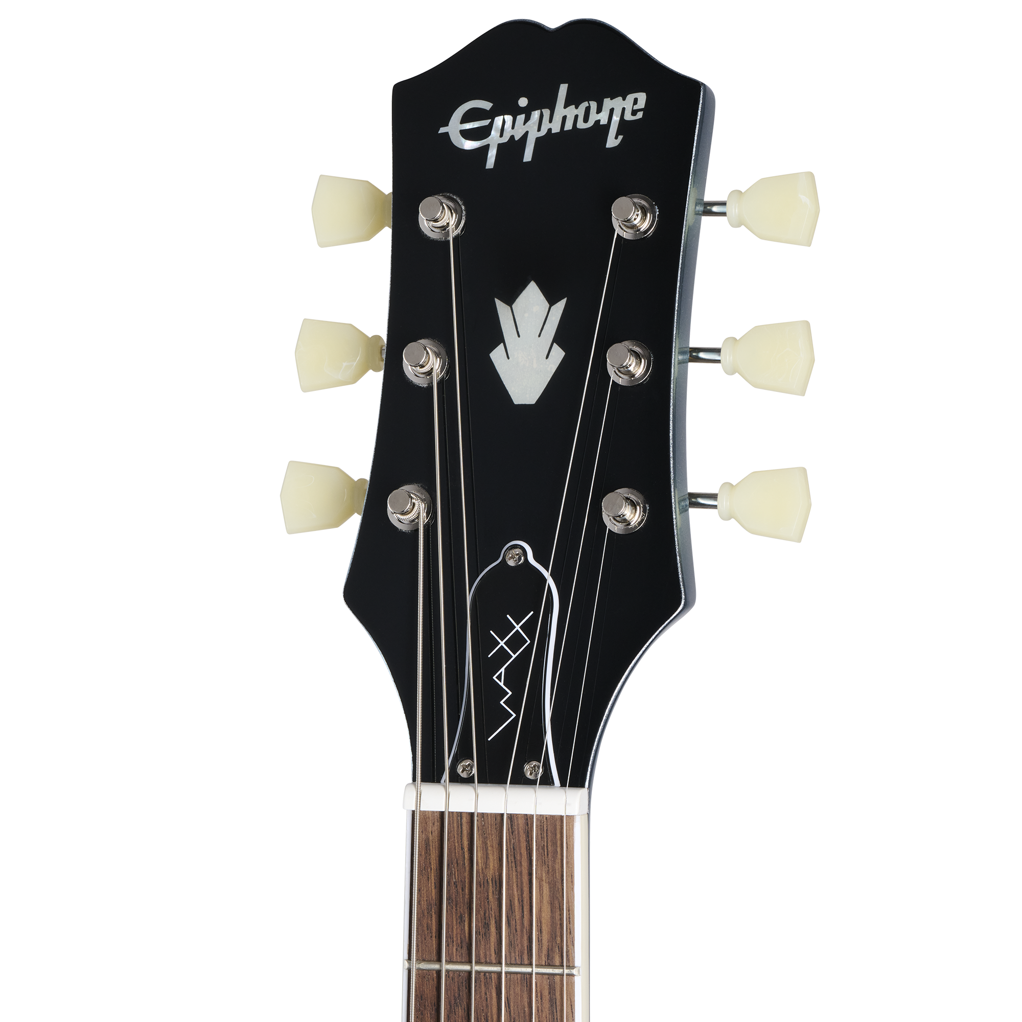 Epiphone Nighthawk Studio Waxx Hh Ht Lau - Pelham Blue - Guitare Électrique Single Cut - Variation 2