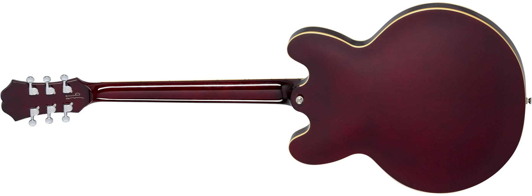 Epiphone Noel Gallagher Riviera 2h Ht Lau +etui - Dark Wine Red - Guitare Électrique 1/2 Caisse - Variation 1