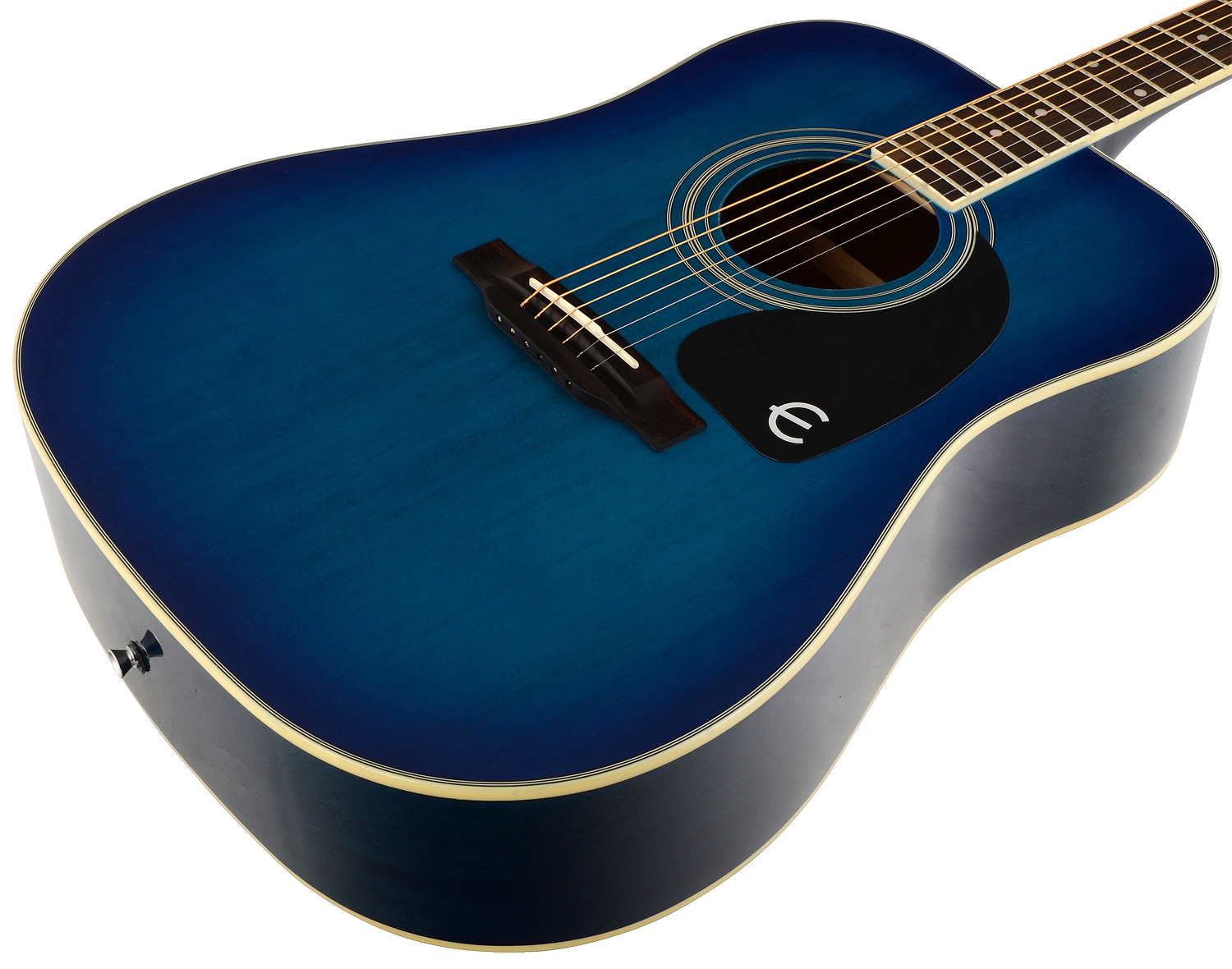 Epiphone Pro-1 Plus Acoustic Dreadnought Epicea Acajou - Translucent Blue - Guitare Acoustique - Variation 1