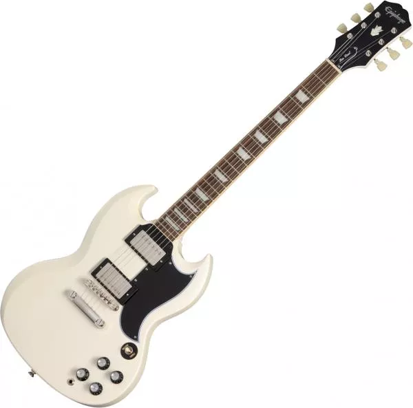 Guitare électrique solid body Epiphone 1961 Les Paul SG Standard - Aged classic white