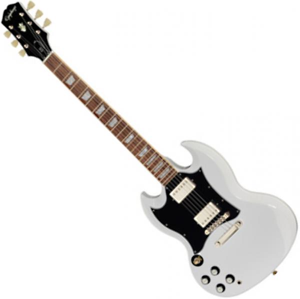 Guitare électrique solid body Epiphone SG Standard Gaucher - Alpine white
