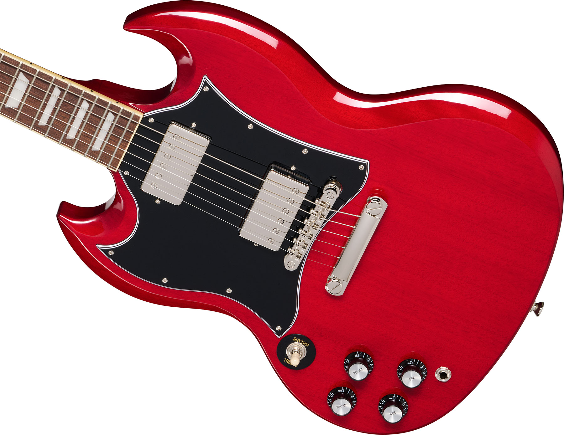 Epiphone Sg Standard Lh I.b.g Modern Gaucher 2h Ht Lau - Cherry - Guitare Électrique Double Cut - Variation 3