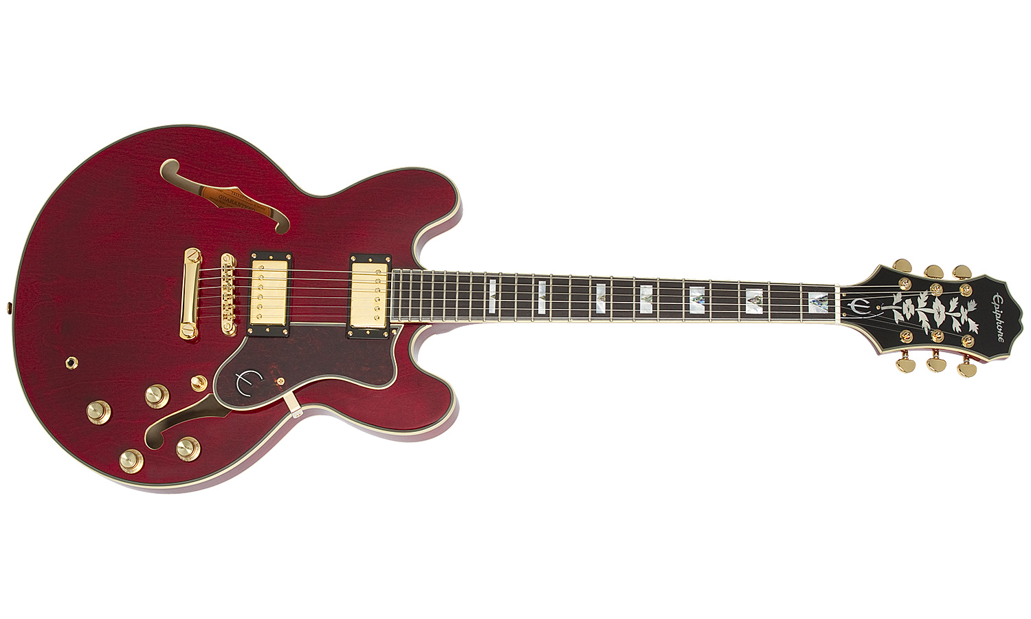 Epiphone Sheraton Ii Pro 2018 Hh Ht Pf - Wine Red - Guitare Électrique 1/2 Caisse - Variation 1