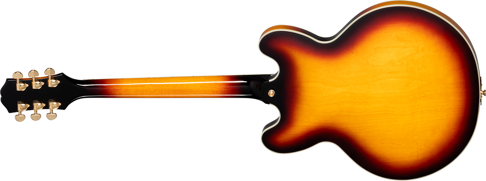 Epiphone Sheraton Lh Original Archtops Gaucher 2mh Ht Rw - Vintage Sunburst - Guitare Électrique 1/2 Caisse - Variation 1