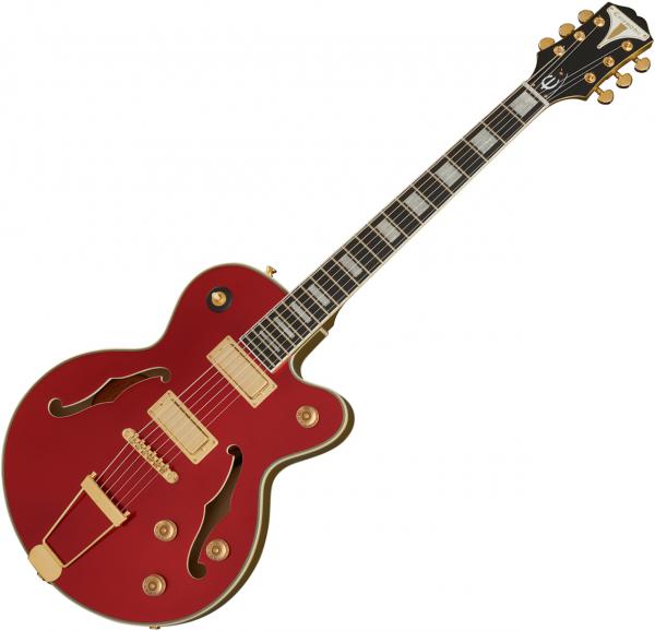 Guitare électrique 1/2 caisse Epiphone Uptown Kat ES - Ruby Red Metallic