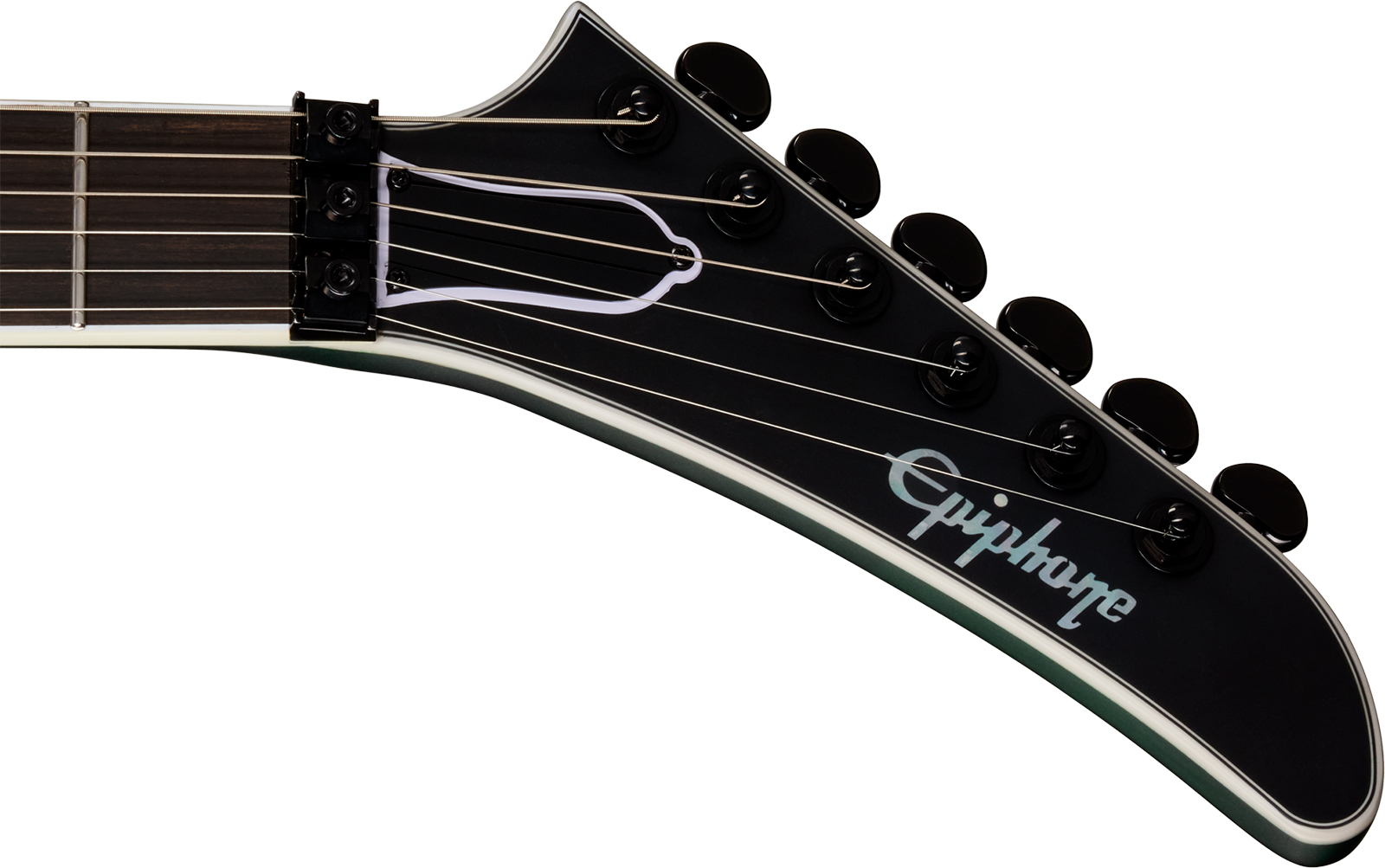 Epiphone Victory Prophecy Modern 2h Fishman Fluence Ht Eb - Aqua Smoke Satin - Guitare Électrique Forme Str - Variation 4