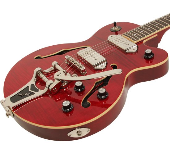 Epiphone Wildkat Ltd Bigsby - Wine Red - Guitare Électrique 1/2 Caisse - Variation 2