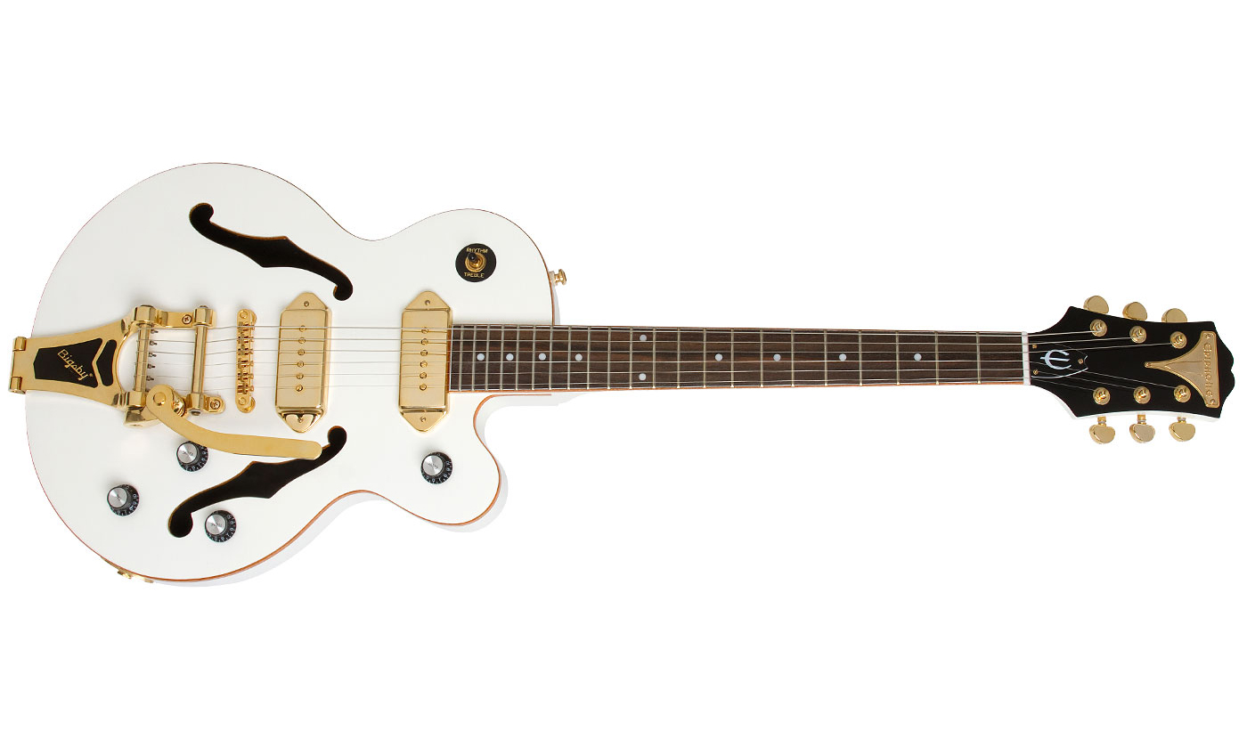 Epiphone Wildkat Royale Gh - Pearl White - Guitare Électrique 1/2 Caisse - Variation 1