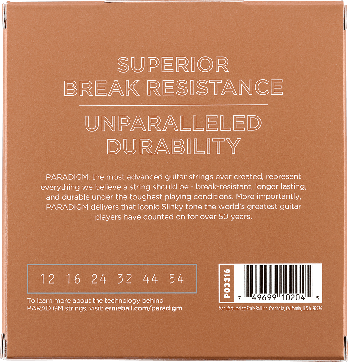 Ernie Ball Jeu De 6 Cordes Folk (3x Set) 3316 Paradigm Phosphor 12-54 - Cordes Guitare Acoustique - Variation 2