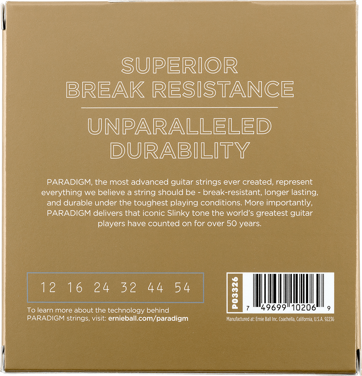 Ernie Ball Jeu De 6 Cordes Folk (3x Set) 3326 Paradigm 80/20 12-54 - Cordes Guitare Acoustique - Variation 2