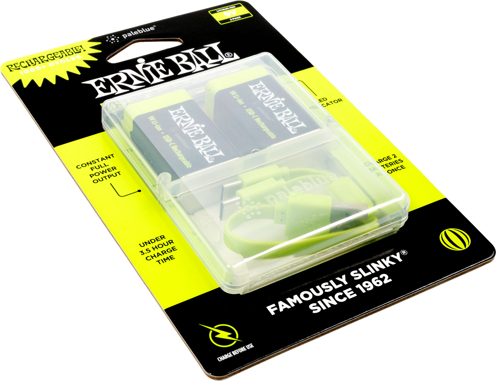 Ernie Ball 9642 - 9v Rechargeable Via Usb-c - Pile / Accu / Batterie - Variation 2