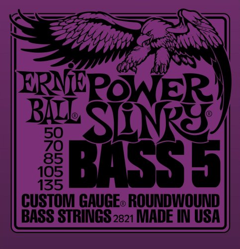 Ernie Ball Jeu De 5 Cordes Bass (5) 2821 Power Slinky 50-135 - Cordes Basse Électrique - Variation 1