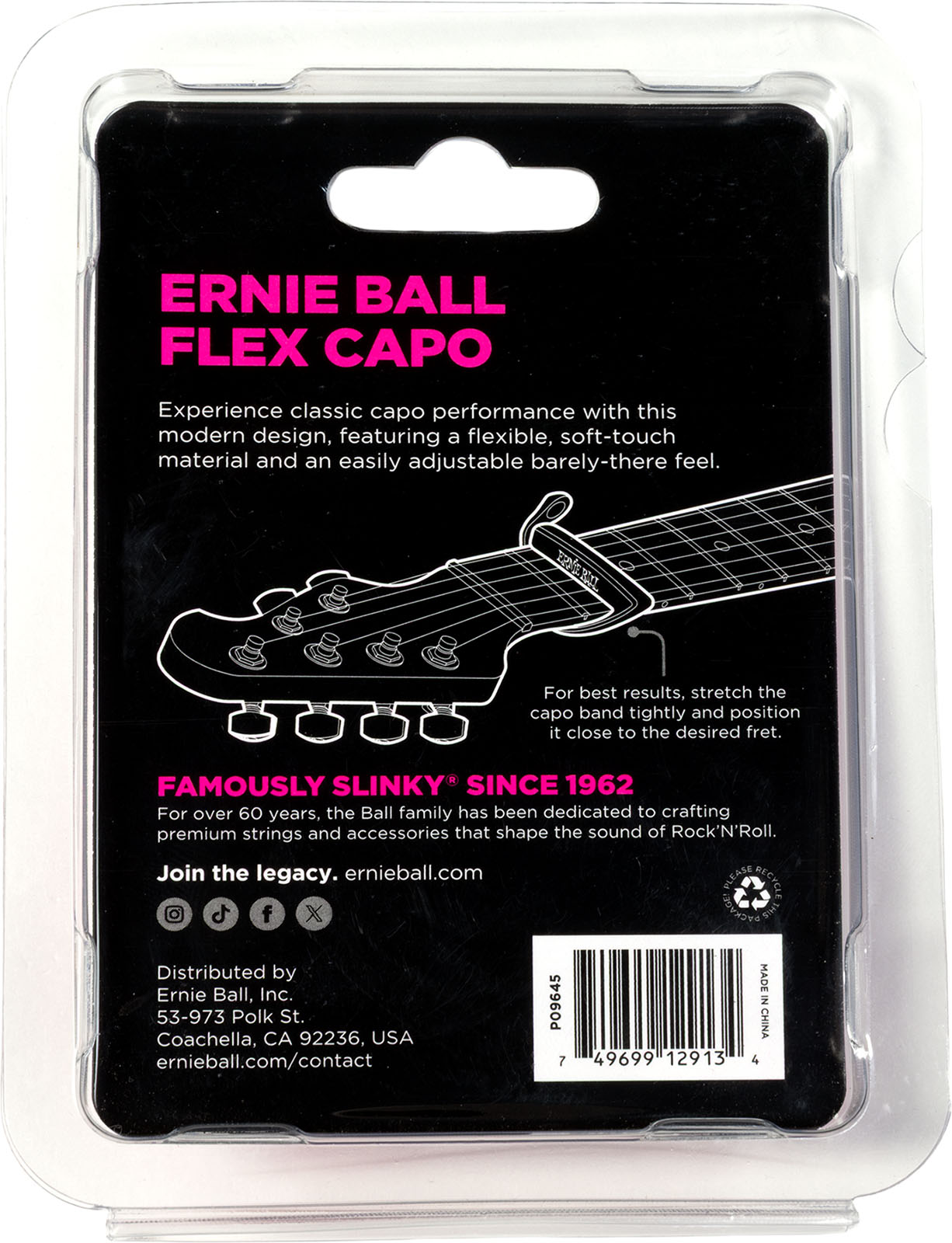 Ernie Ball Capodastre Flex Noir - Capodastre & Fatfinger - Variation 3