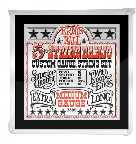 Corde banjo Ernie ball Banjo (5) 2309 Stainless Steel Medium 10-10 - Jeu de 6 cordes