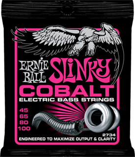 Ernie Ball Jeu De 4 Cordes Bass (4) 2734 Slinky Cobalt 45-100 - Cordes Basse Électrique - Main picture