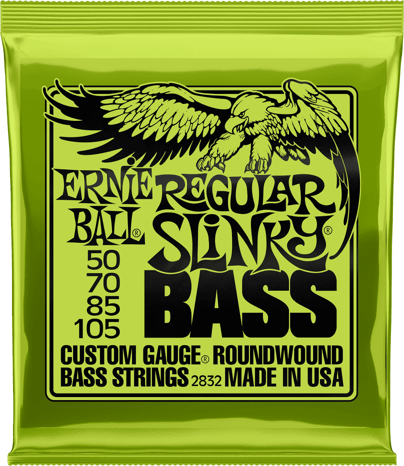 Ernie Ball Jeu De 4 Cordes Bass (4) 2832 Regular Slinky 50-105 - Cordes Basse Électrique - Main picture