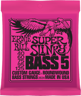 Ernie Ball Jeu De 5 Cordes Bass (5)  2824 Super Slinky 40-125 - Cordes Basse Électrique - Main picture