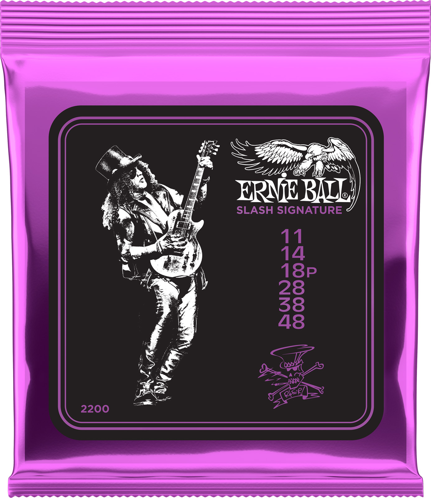 Ernie Ball Jeu De 6 Cordes Cordes électrique Signature Slash - 11-48 - Cordes Guitare Électrique - Main picture