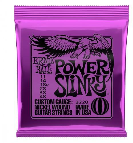 Cordes guitare électrique Ernie ball Electric (6) 2220 Power Slinky 11-48 - Jeu de 6 cordes