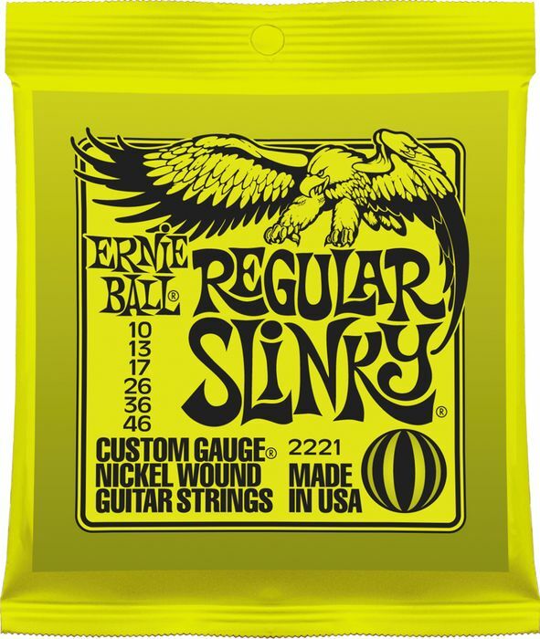 Ernie Ball Jeu De 6 Cordes Electric (6) 2221 Regular Slinky 10-46 - Cordes Guitare Électrique - Main picture