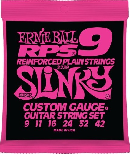 Ernie Ball Jeu De 6 Cordes Electric (6) 2239 Rps-9 Super Slinky Custom Gauge 9-42 - Cordes Guitare Électrique - Main picture