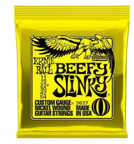 Cordes guitare électrique Ernie ball Electric (6) 2627 Beefy Slinky 11-54 (for Detuning) - Jeu de 6 cordes