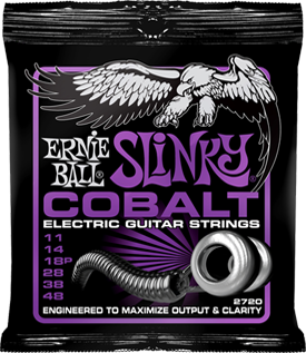 Ernie Ball Jeu De 6 Cordes Electric (6) 2720 Cobalt Power Slinky 11-48 - Cordes Guitare Électrique - Main picture