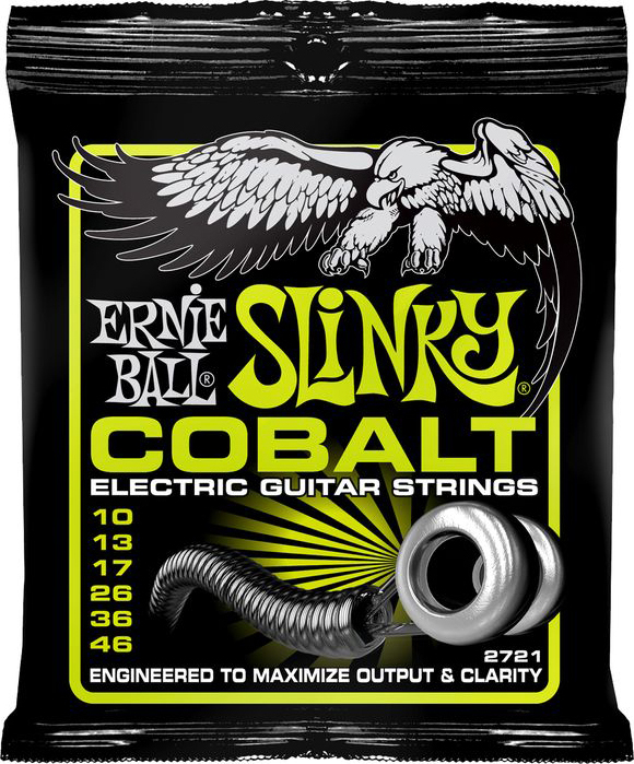 Ernie Ball Jeu De 6 Cordes Electric (6) 2721 Cobalt Regular Slinky 10-46 - Cordes Guitare Électrique - Main picture