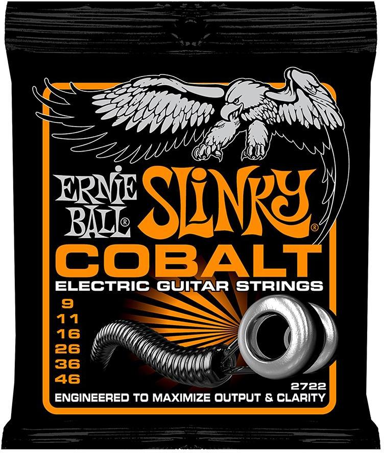Cordes guitare électrique Ernie ball Electric (6) 2722 Cobalt Hybrid Slinky 9-46 - Jeu de 6 cordes