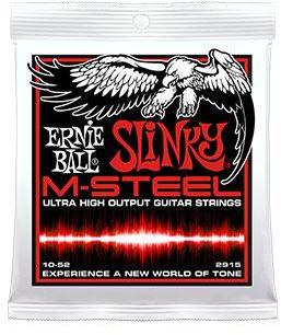 Cordes guitare électrique Ernie ball Electric (6) 2915 Slinky M-Steel 10-52 - Jeu de 6 cordes